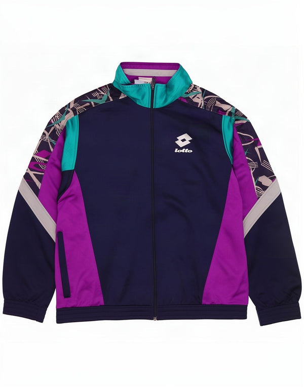 Lotto Mens Graphic Tracksuit Top Jacket Large Multicoloured Geometric