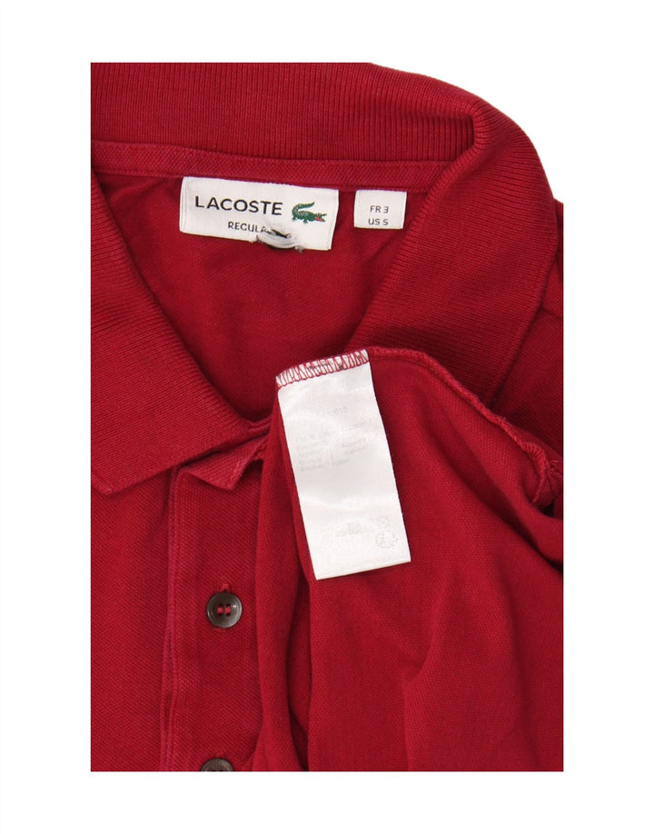 LACOSTE Mens Regular Fit Polo Shirt Size 3 Small Red Cotton Vintage Lacoste and Second-Hand Lacoste from Messina Hembry 
