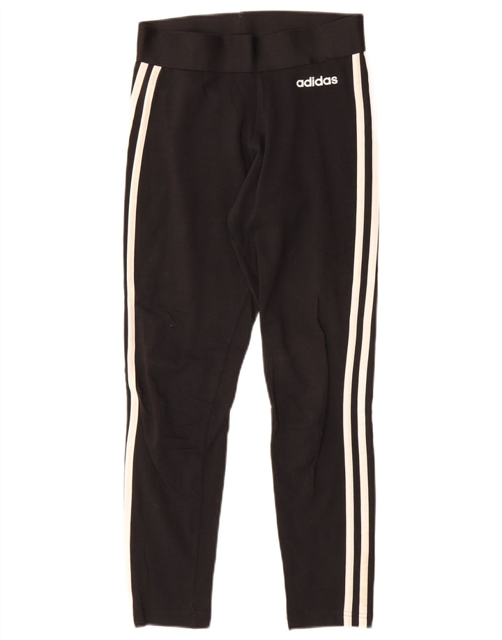 Adidas Womens Leggings UK 4/6 XS Black Polyester