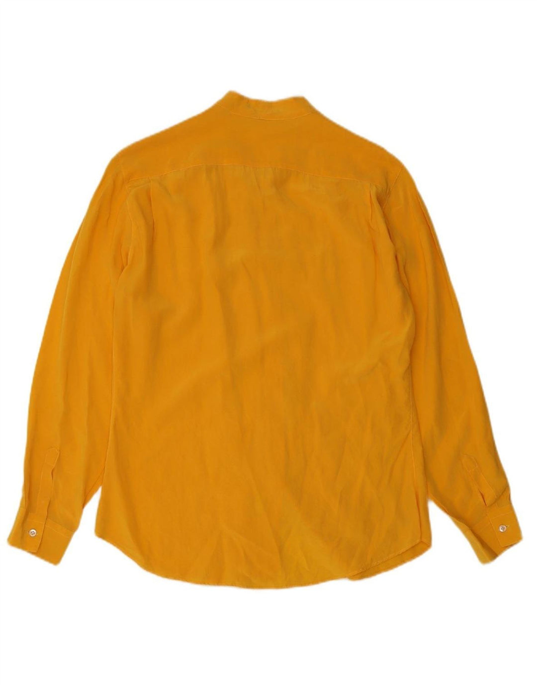 BAGUTTA Womens Shirt Blouse IT 44 Medium Yellow Silk