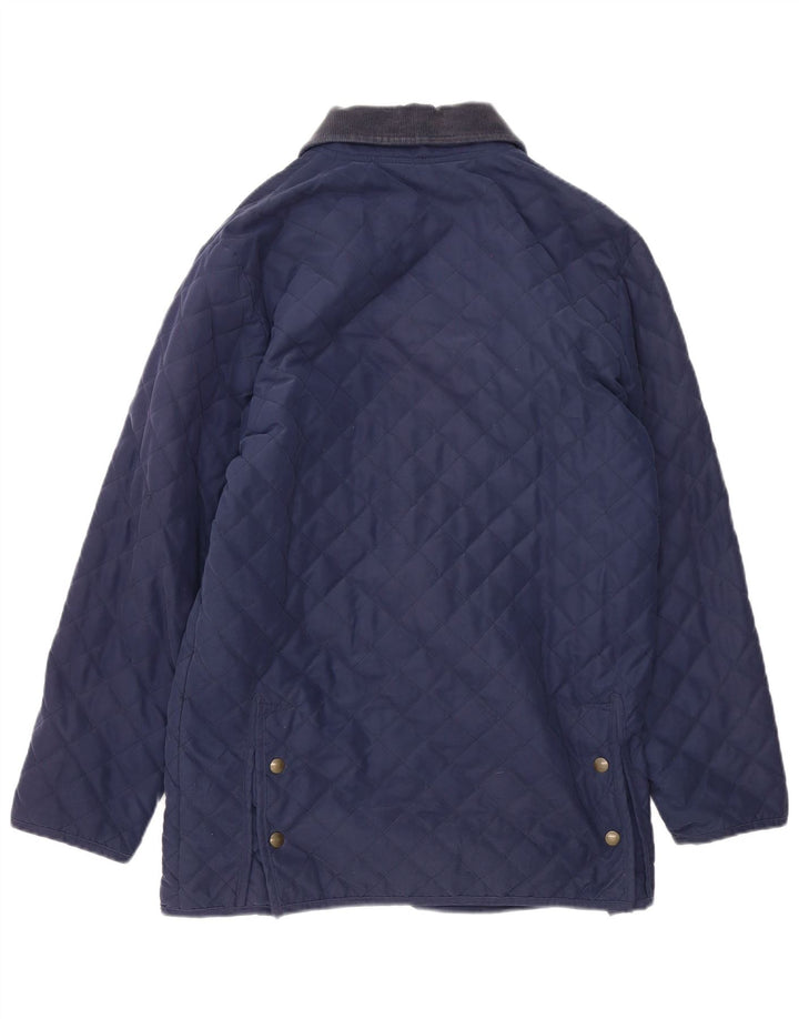 Lafont Womens Loose Fit Quilted Jacket UK 10 Small Navy Blue Polyester