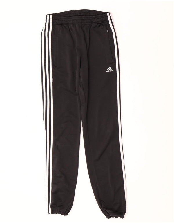Adidas Boys Tracksuit Trousers Joggers 15-16 Years  Black Polyester