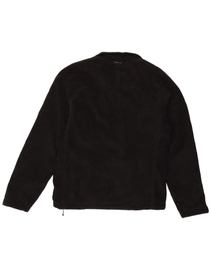 Eddie Bauer Mens Fleece Jacket UK 38 Medium Black Polyester