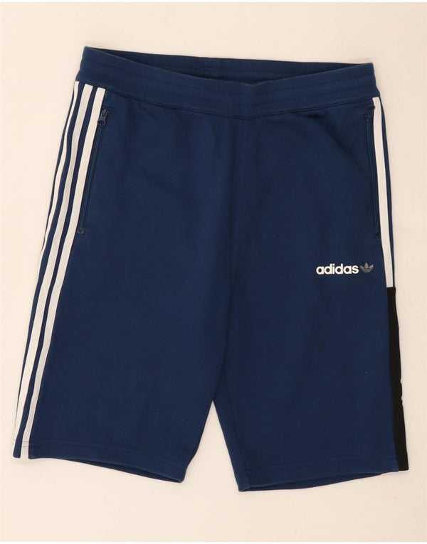 Adidas Boys Sport Shorts 13-14 Years Navy Blue Cotton