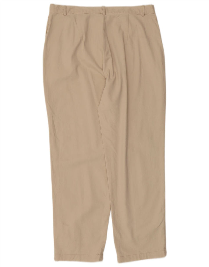 Dockers Womens High Waist Casual Trousers US 14 XL W34 L27 Beige Cotton