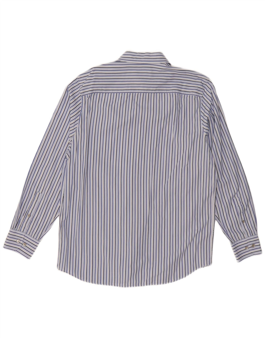 CALVIN KLEIN Mens Shirt Medium Blue Striped Cotton