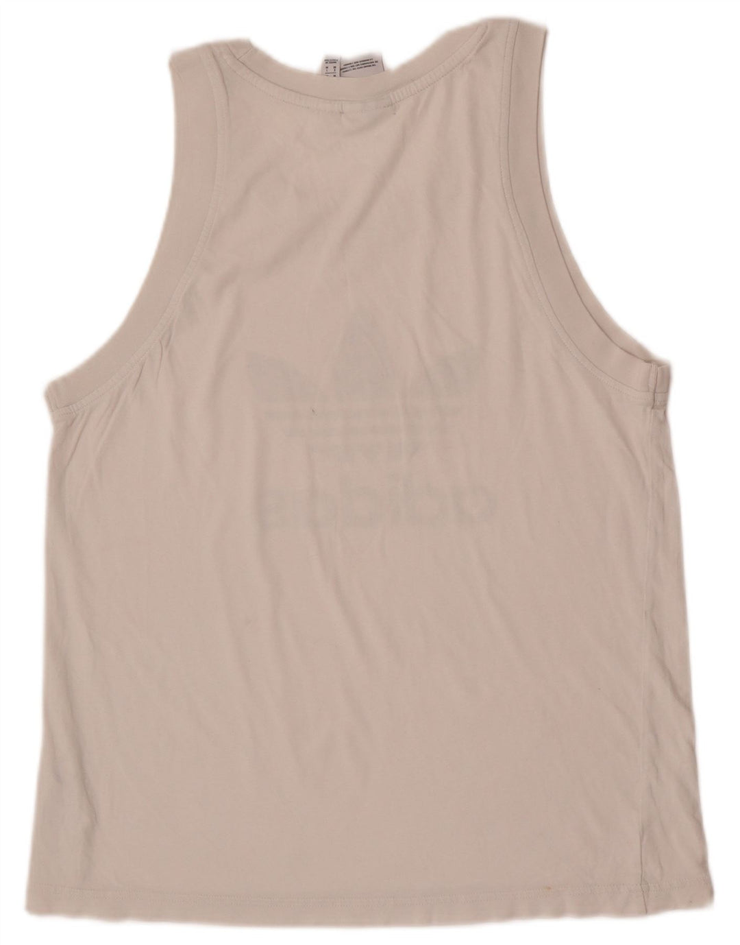 Adidas Mens Graphic Vest Top Medium White Cotton