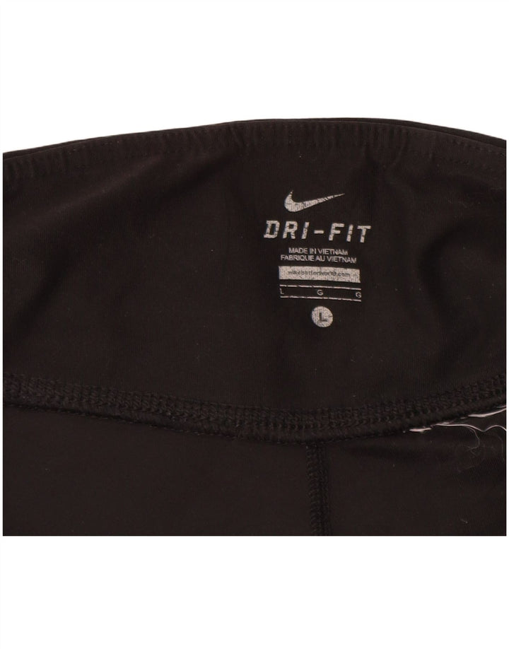 NIKE Womens Dri Fit Tracksuit Trousers UK 16 Large  Black