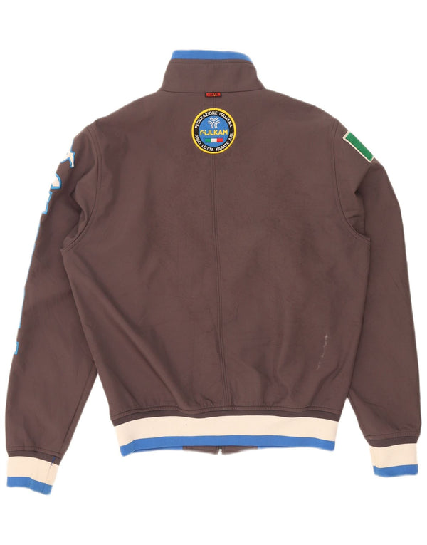 Kappa Mens Italia Graphic Tracksuit Top Jacket Medium Brown Colourblock