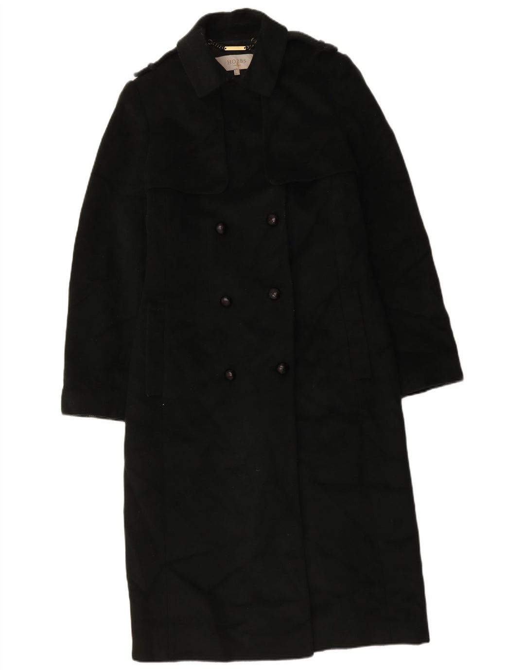 Hobbs Womens Military Double Breasted Coat UK 12 Medium Green Wool