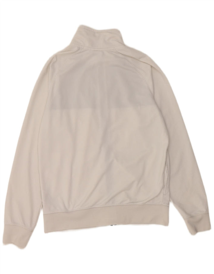 NIKE Mens Graphic Tracksuit Top Jacket Medium White Colourblock Polyester
