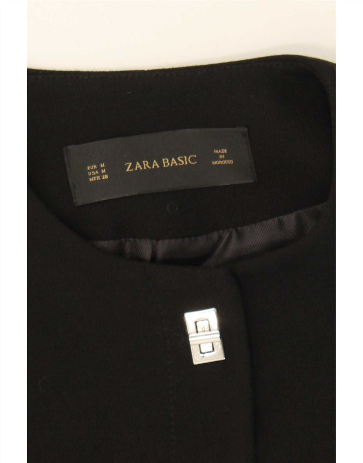 Zara Womens 1 Button Blazer Jacket UK 12 Medium Black