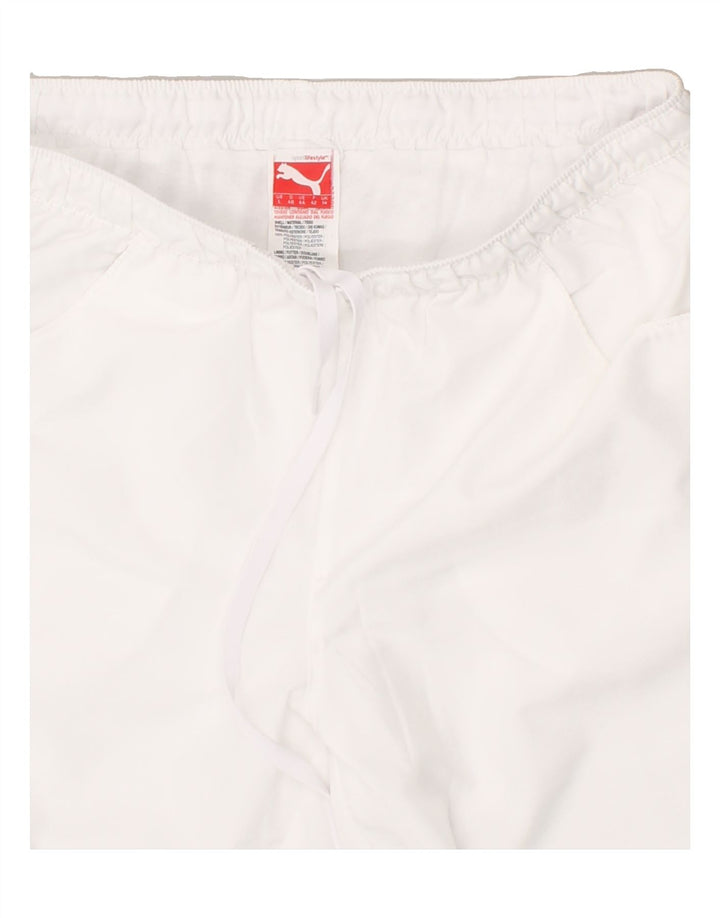 PUMA Womens Bermuda Sport Shorts UK 14 Large White Polyester Vintage Puma and Second-Hand Puma from Messina Hembry 