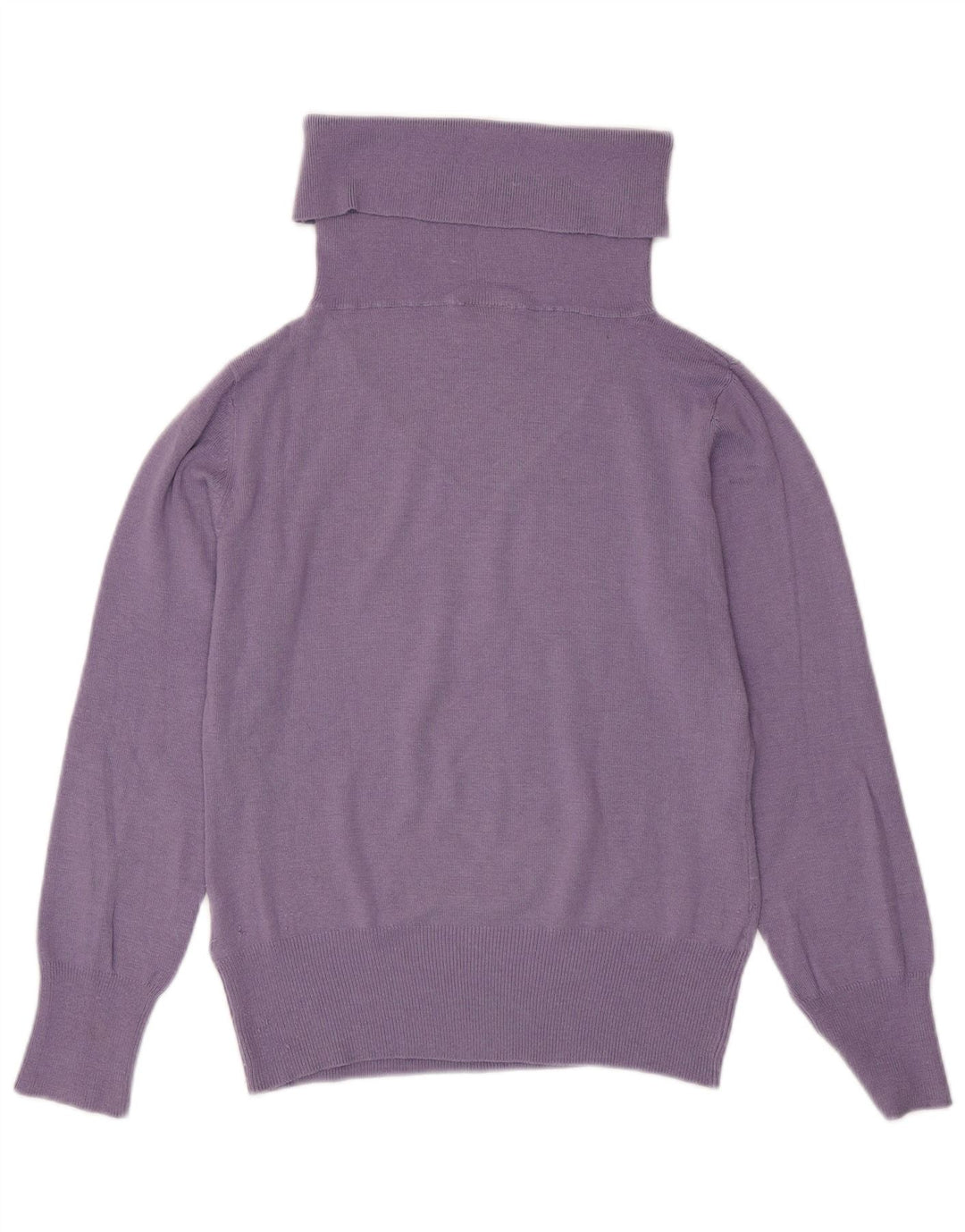 ELLESSE Womens Roll Neck Jumper Sweater IT 46 Large Purple Modal