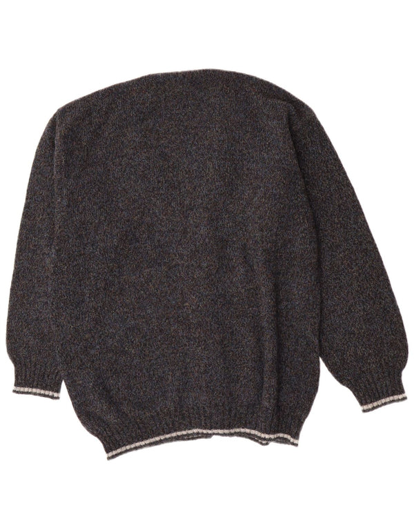 Vintage Mens Cardigan Sweater IT 54 XL Grey Wool