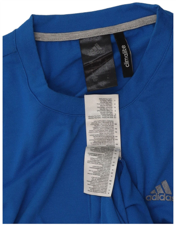 Adidas Mens Climalite T-Shirt Top Small Blue Polyester