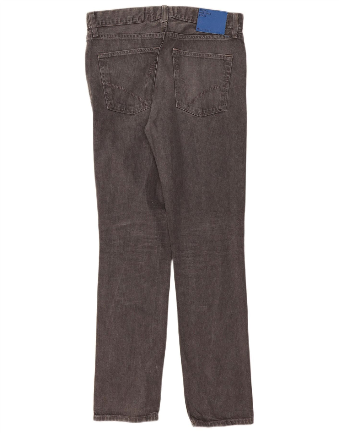 Adidas Mens Slim Jeans W34 L34 Grey Cotton