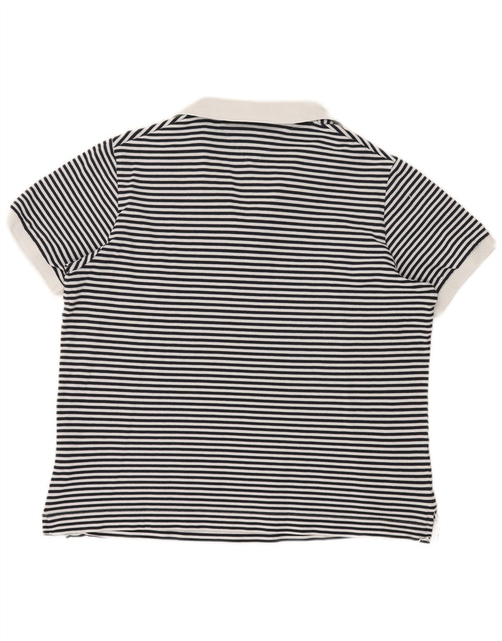TOMMY HILFIGER Womens Polo Shirt UK 20 2XL Navy Blue Striped Nautical