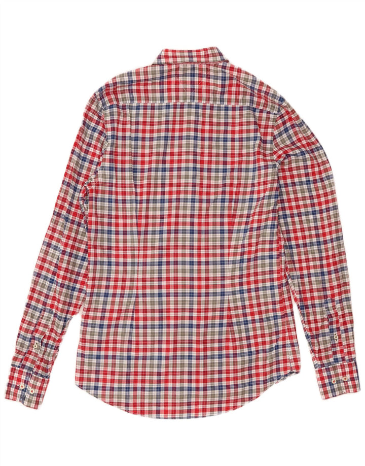 Tommy Hilfiger Mens Slim Fit Shirt Small Multicoloured Gingham Cotton