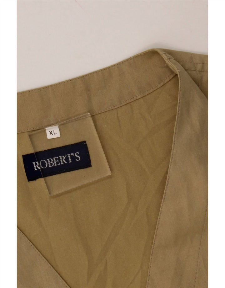 ROBERT'S Mens Utility Gilet UK 42 XL Beige Vintage Robert's and Second-Hand Robert's from Messina Hembry 