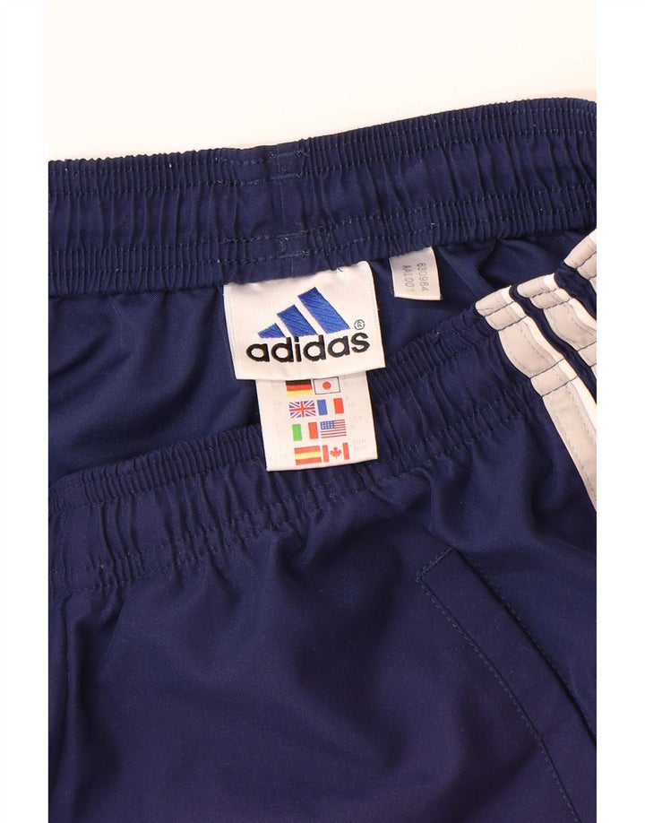 ADIDAS Womens Sport Shorts UK 12 Medium  Navy Blue Polyester