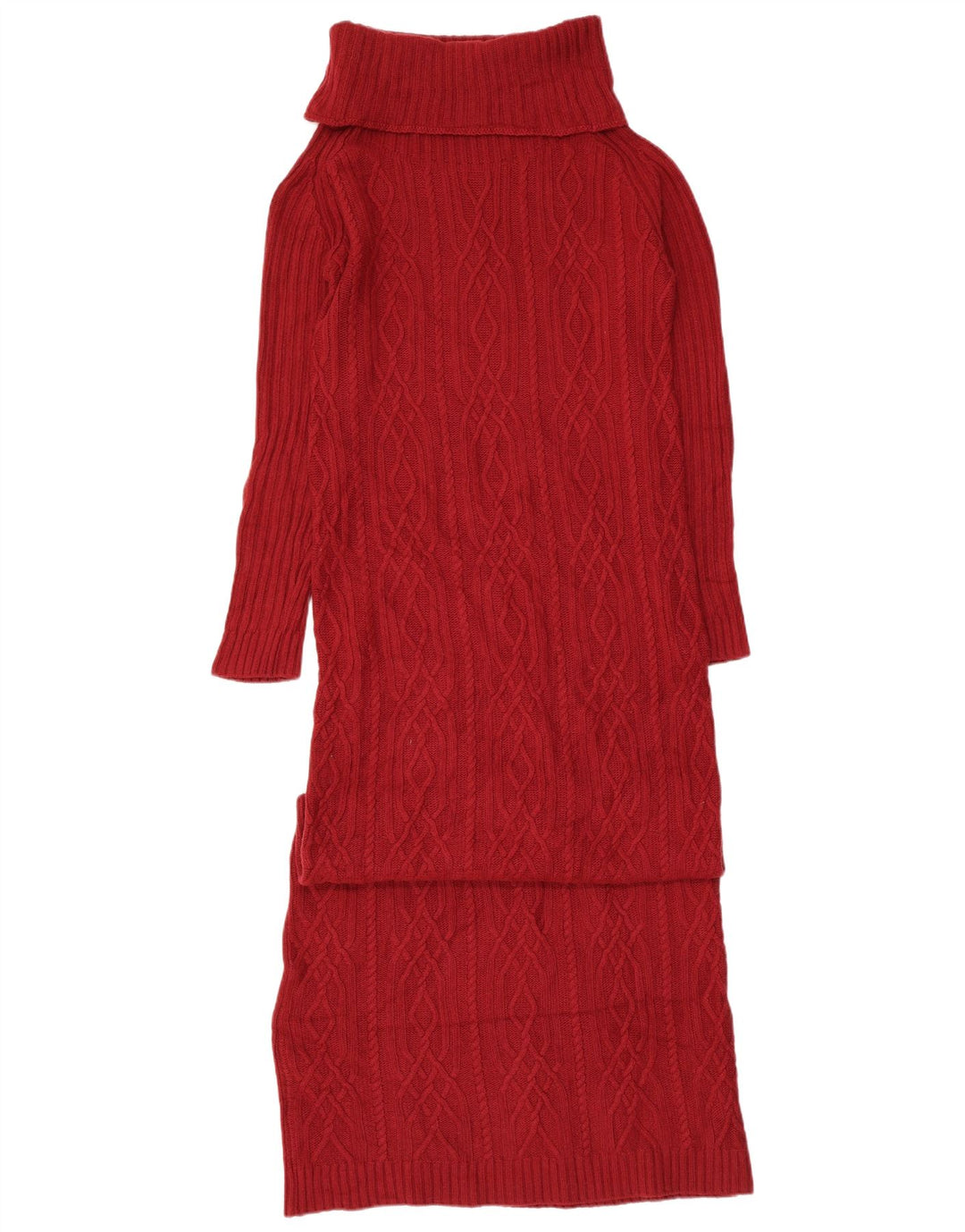 Simona Barbieri Womens Twin-Set Roll Neck Jumper Dress UK 12 Medium Red
