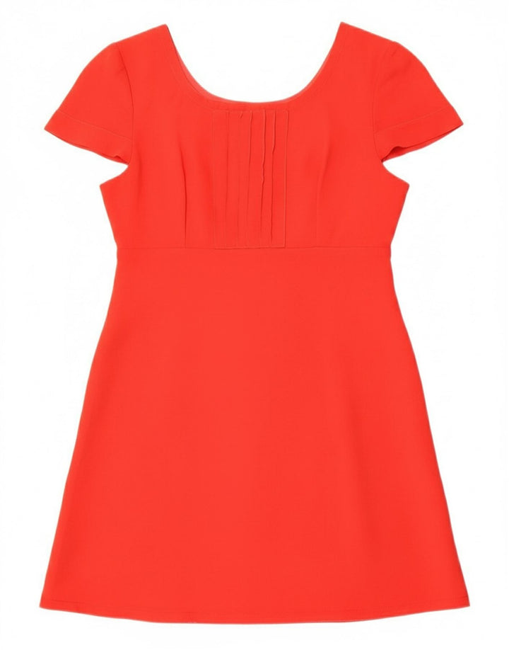 VINTAGE Womens A-Line Dress UK 12 Medium Red