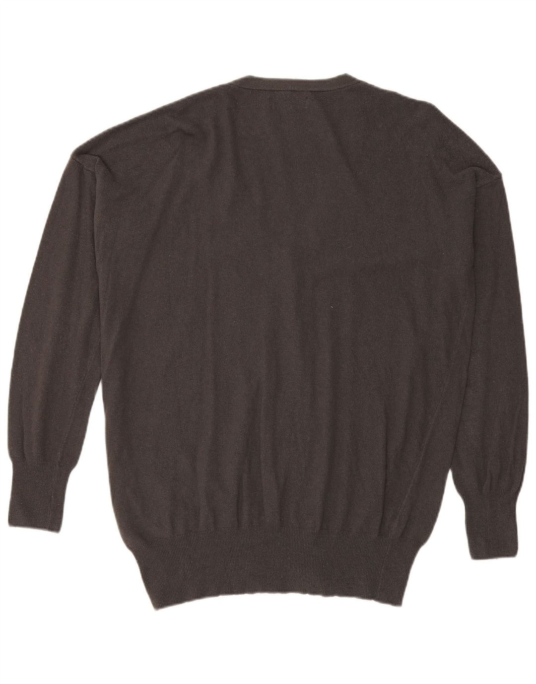 Trussardi Mens Cardigan Sweater XL Grey Viscose