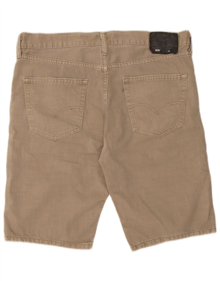 Levi's Mens 508 Denim Shorts W34 Large Beige Cotton