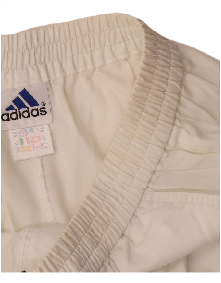 Adidas Mens Chino Shorts W34 Large White Polyester