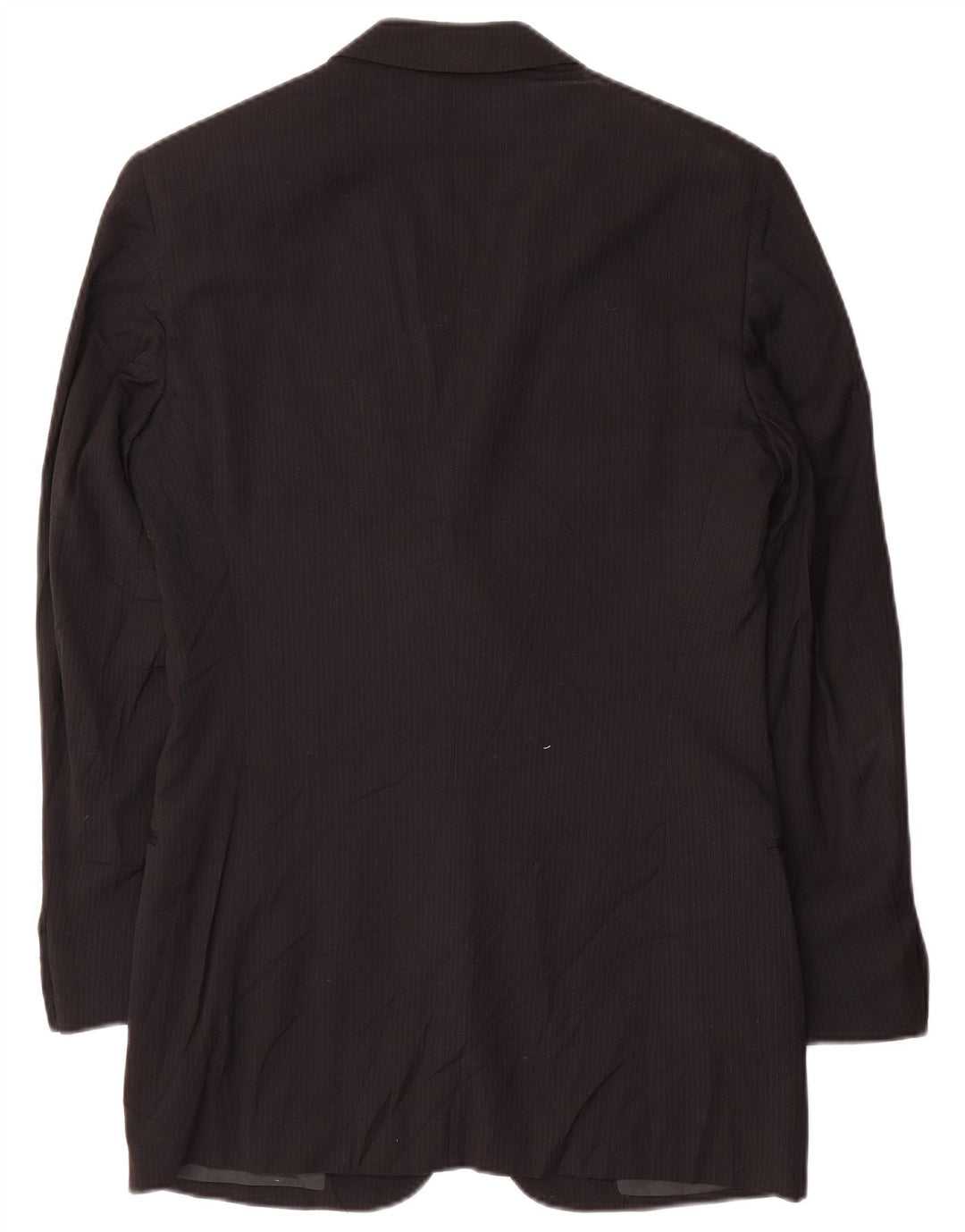 Giorgio Armani Mens 3 Button Blazer Jacket IT 46 Small Black Pinstripe Wool