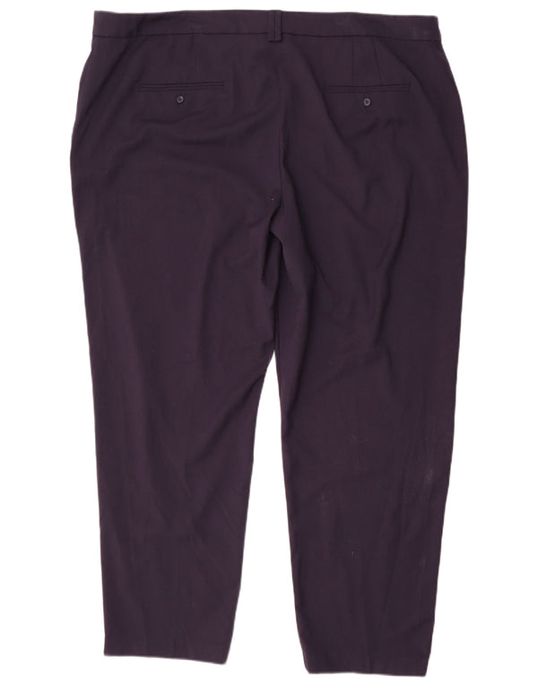 Marks & Spencer Womens Slim Chino Trousers UK 22 3XL W44 L29 Navy Blue