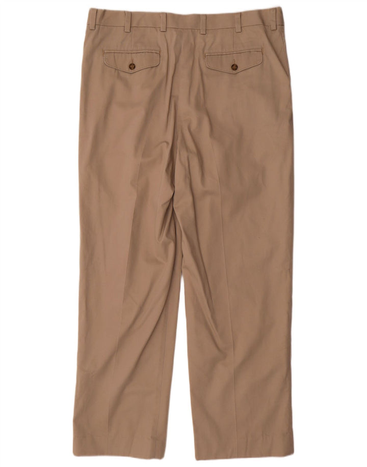L.L.BEAN Mens Pegged Chino Trousers W37 L31 Beige Cotton