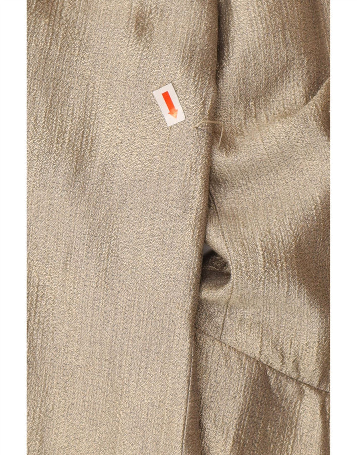 ESCADA Womens Elements Longline 1 Button Blazer Jacket EU 36 Small Gold