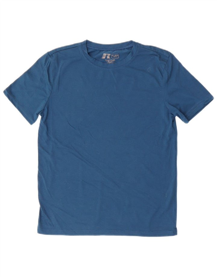 Russell Athletic Boys T-Shirt Top 14-15 Years XL Blue Polyester