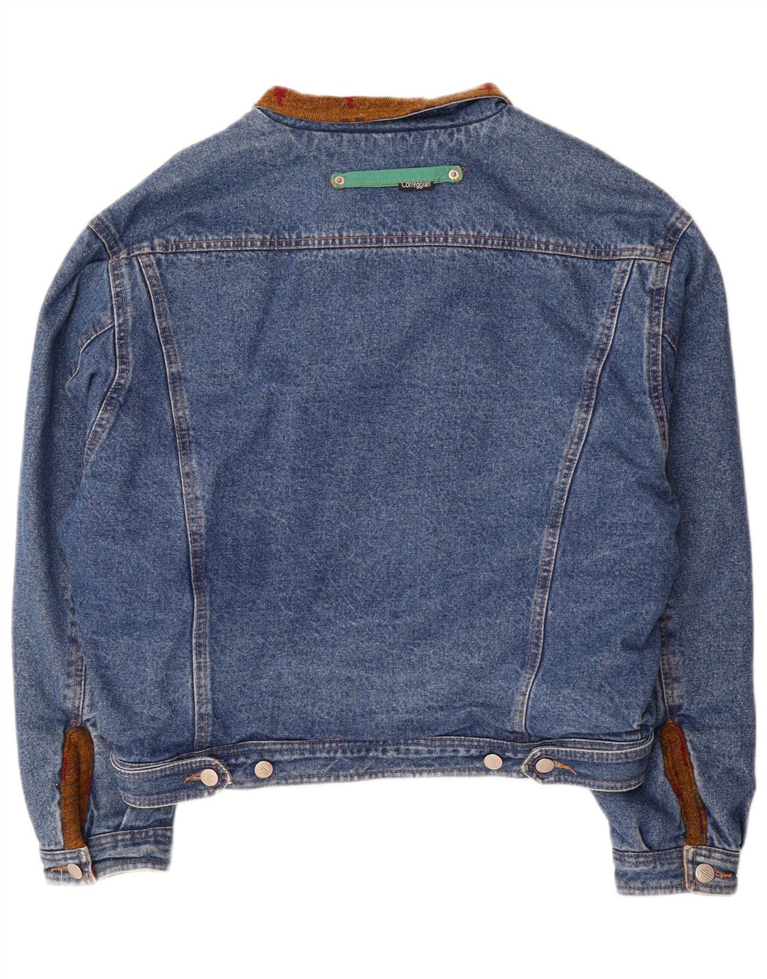 Vintage Womens Oversized Denim Jacket IT 50 XL Blue Cotton