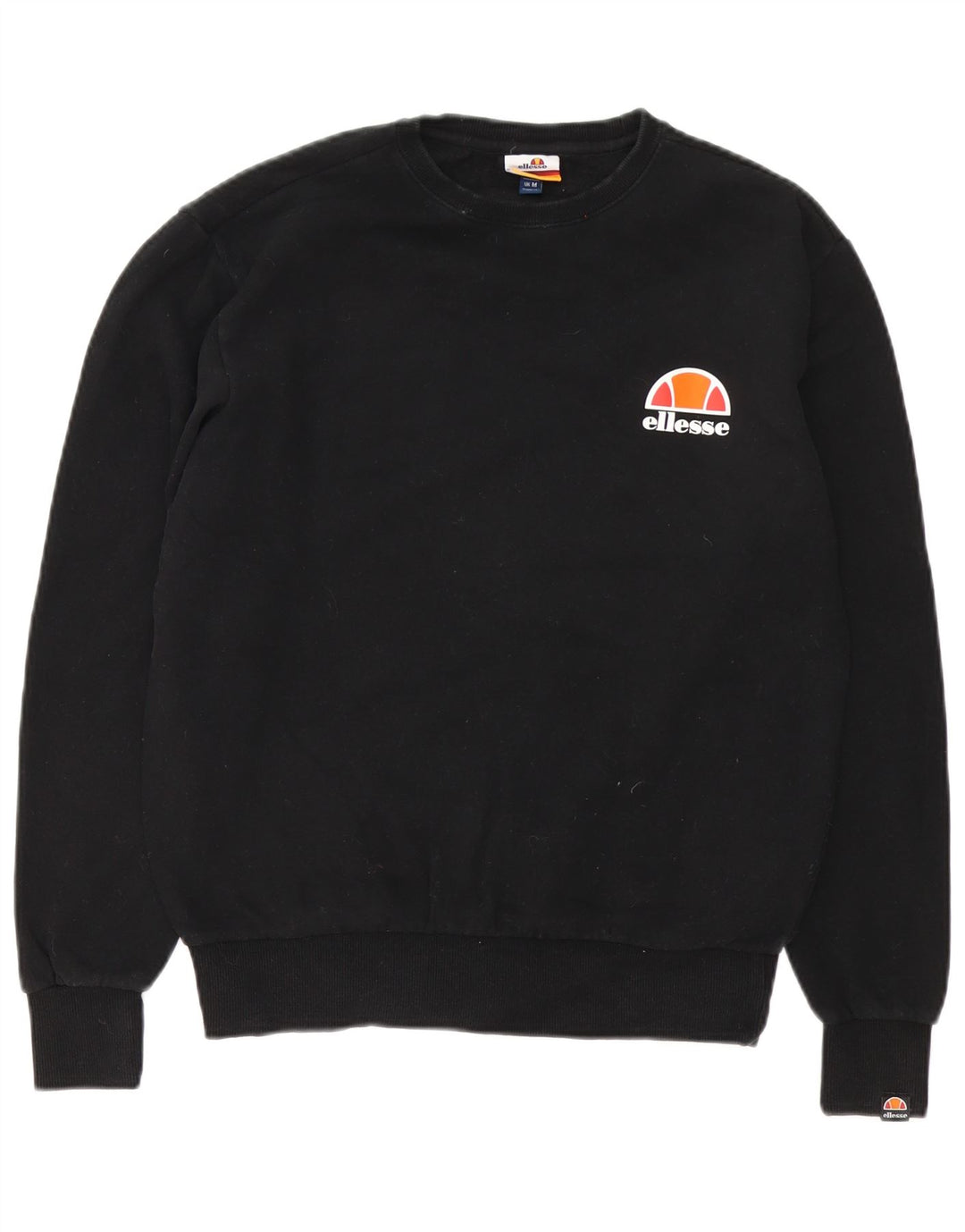 Ellesse Mens Sweatshirt Jumper Medium Black Cotton