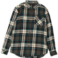 Quiksilver Mens Regular Fit Flannel Shirt Medium Grey Plaid Cotton