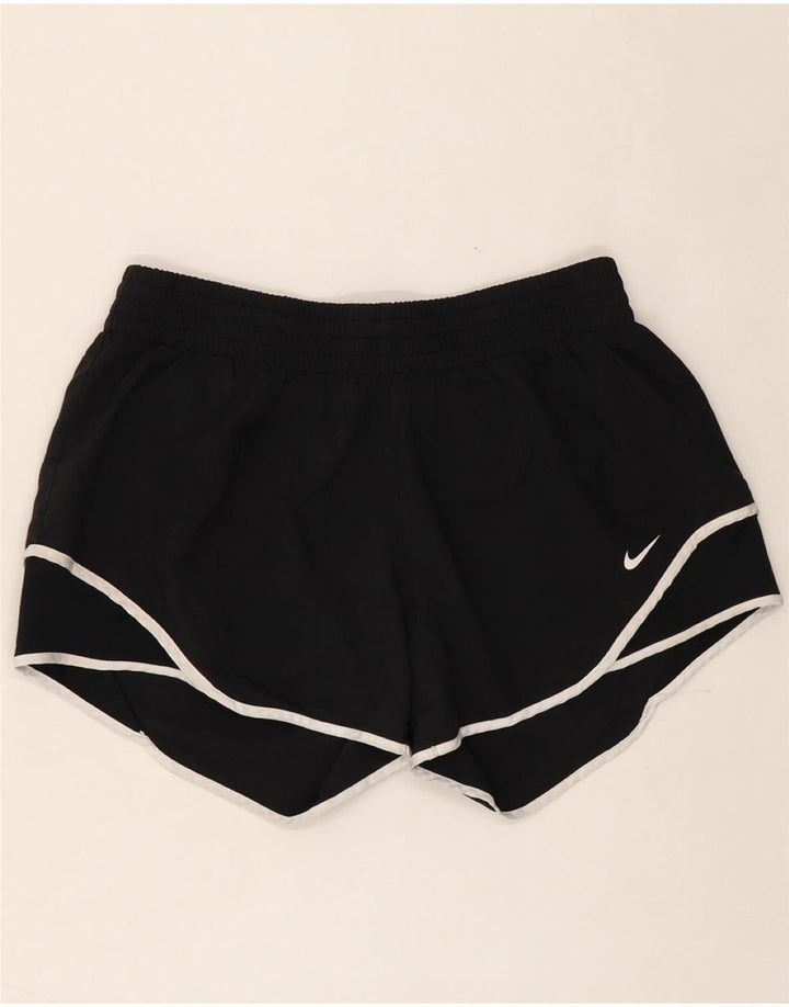 NIKE Womens Dri Fit Sport Shorts UK 12 Medium Black Polyester Vintage Nike and Second-Hand Nike from Messina Hembry 