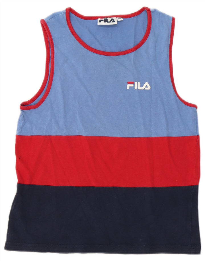 Fila Boys Vest Top 7-8 Years Multicoloured Colourblock