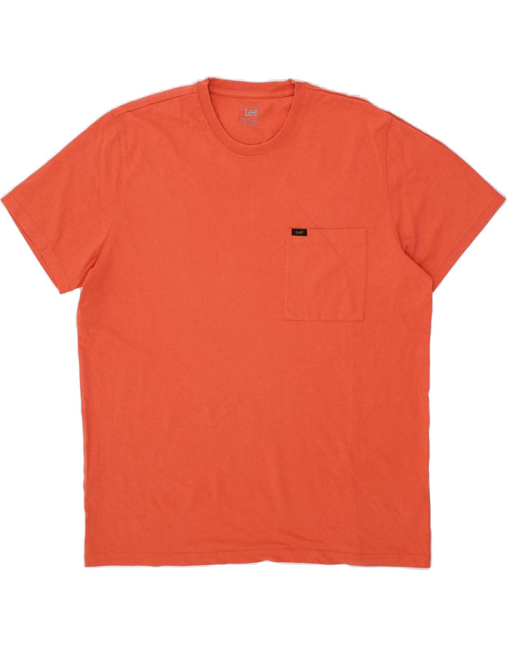 LEE Mens Regular Fit T-Shirt Top XL Red Cotton Vintage Lee and Second-Hand Lee from Messina Hembry 