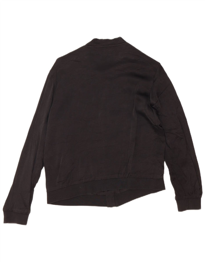 Zara Womens Graphic Tracksuit Top Jacket UK 10 Small Black Floral