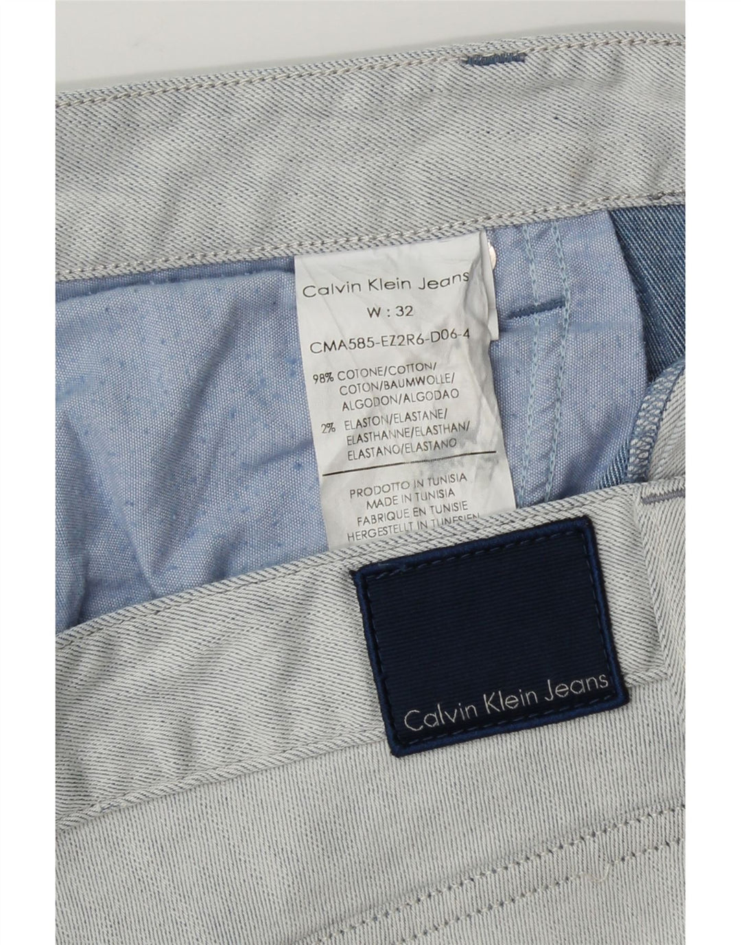 CALVIN KLEIN Mens Slim Jeans W32 L34 Blue Cotton Vintage Calvin Klein and Second-Hand Calvin Klein from Messina Hembry 