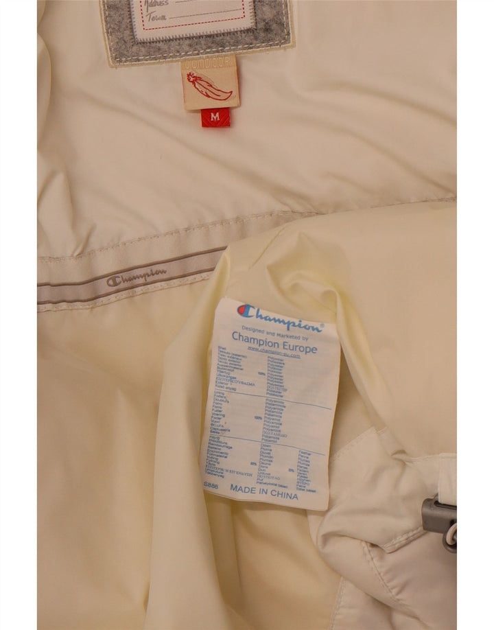 CHAMPION Womens Padded Jacket UK 14 Medium White Polyester