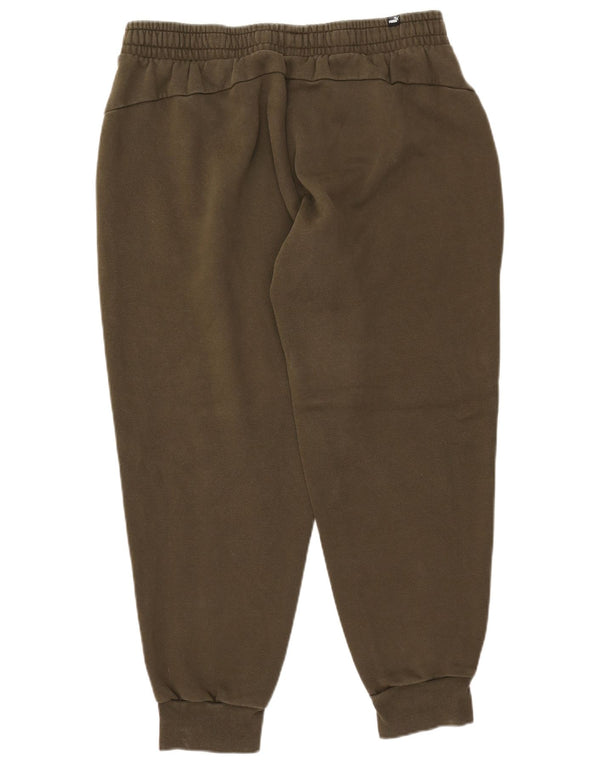 PUMA Mens Tracksuit Trousers Joggers XL  Green Cotton