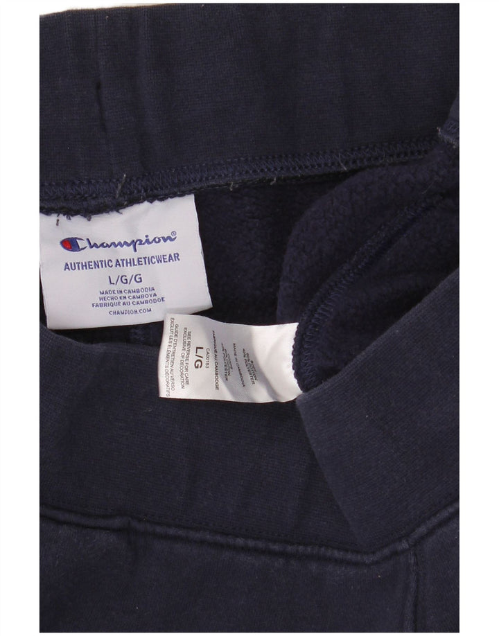 Champion Mens Tracksuit Trousers Joggers Large  Navy Blue Cotton