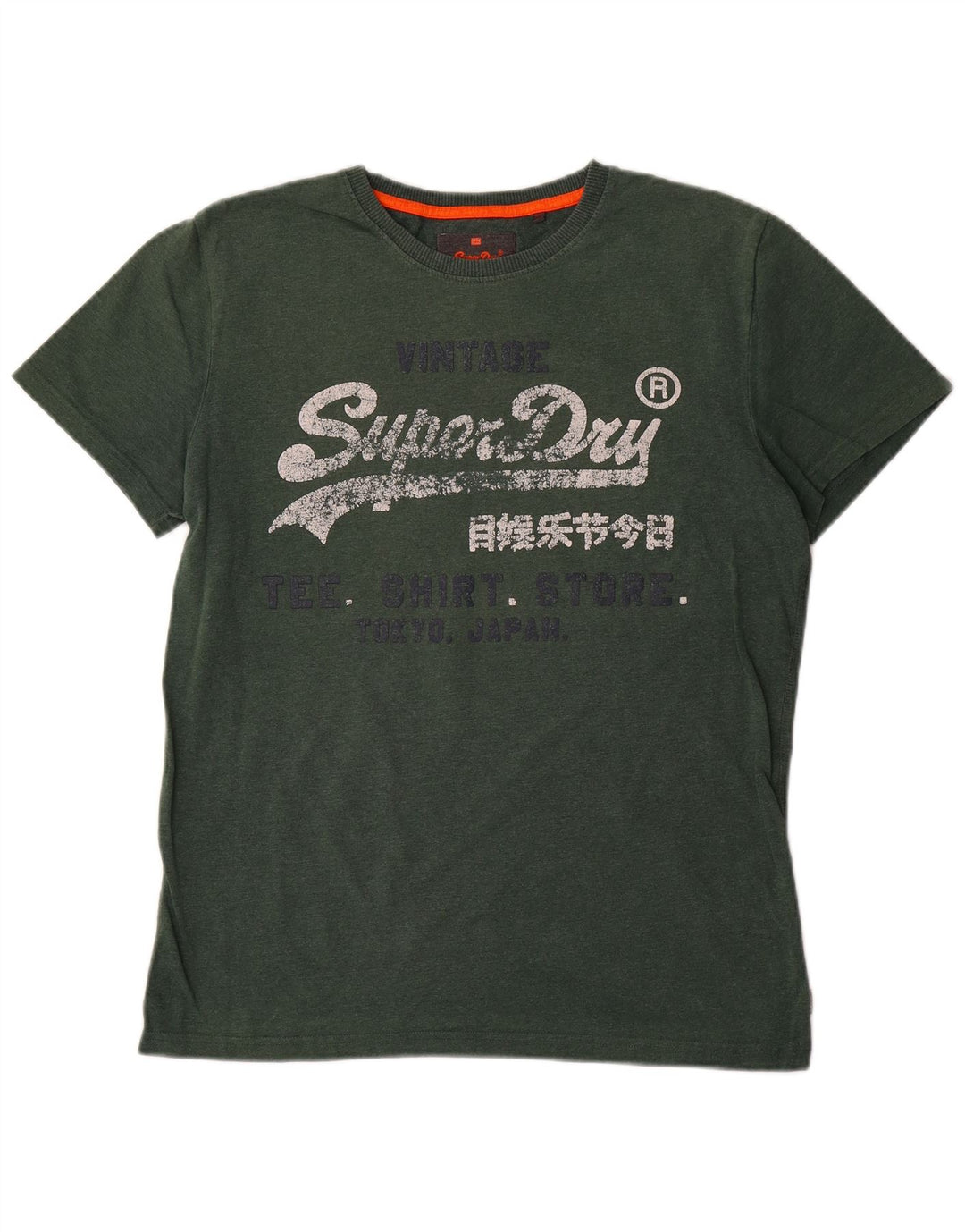 Superdry Mens Graphic T-Shirt Top Large Green