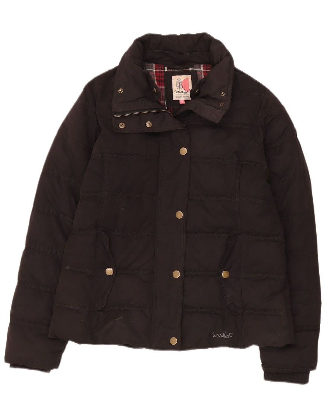 Weird Fish Womens Padded Jacket UK 12 Medium  Black Polyester