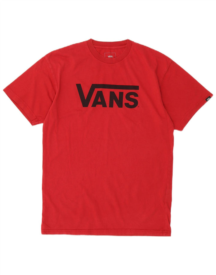 Vans Mens Classic Fit T-Shirt Top Medium Red Cotton