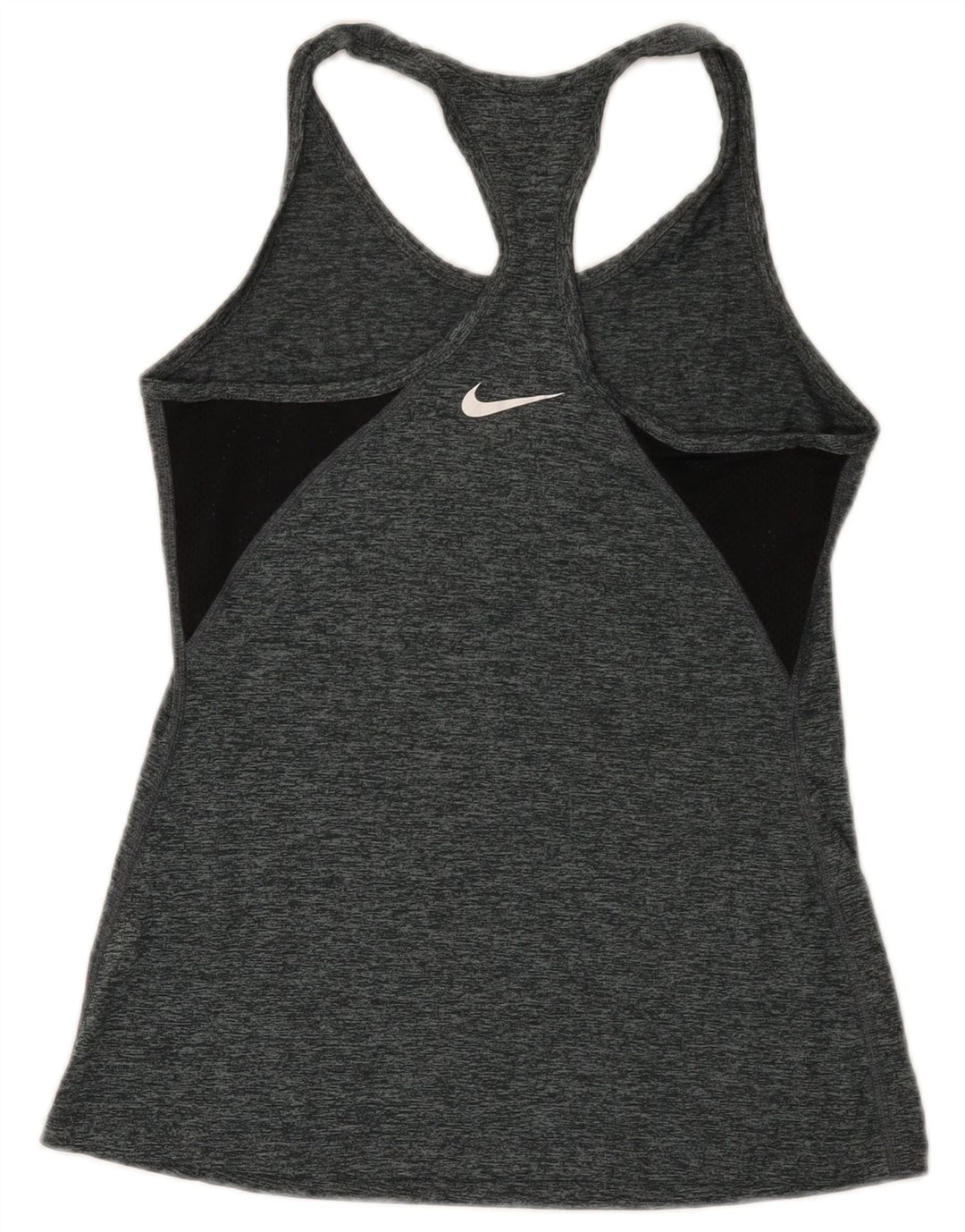 Nike Womens Dri Fit Vest Top UK 8 Small Grey Flecked Polyester